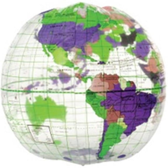 16 & 12 in. Clear Globe Inflate