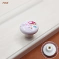 thumbnail image 3 of Ceramic Hand Painted Drawer Knobs, [12 Pack] Vintage Flower Painted Dresser Knobs, Kitchen Cabinet Knobs and Pulls (Pink, 12 Pieces), 3 of 14