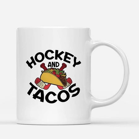 

Custom Mugs Hockey and Tacos Ice-Hockey Dads Cinco de Mayo Mexican Dad Mens Gifts Santa Christmas Presents Father s Day Ceramic Coffee 11oz 15oz Mug
