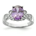 thumbnail image 1 of 925 Sterling Silver Purple Cubic Zirconia Cz Ring Stone, 1 of 6