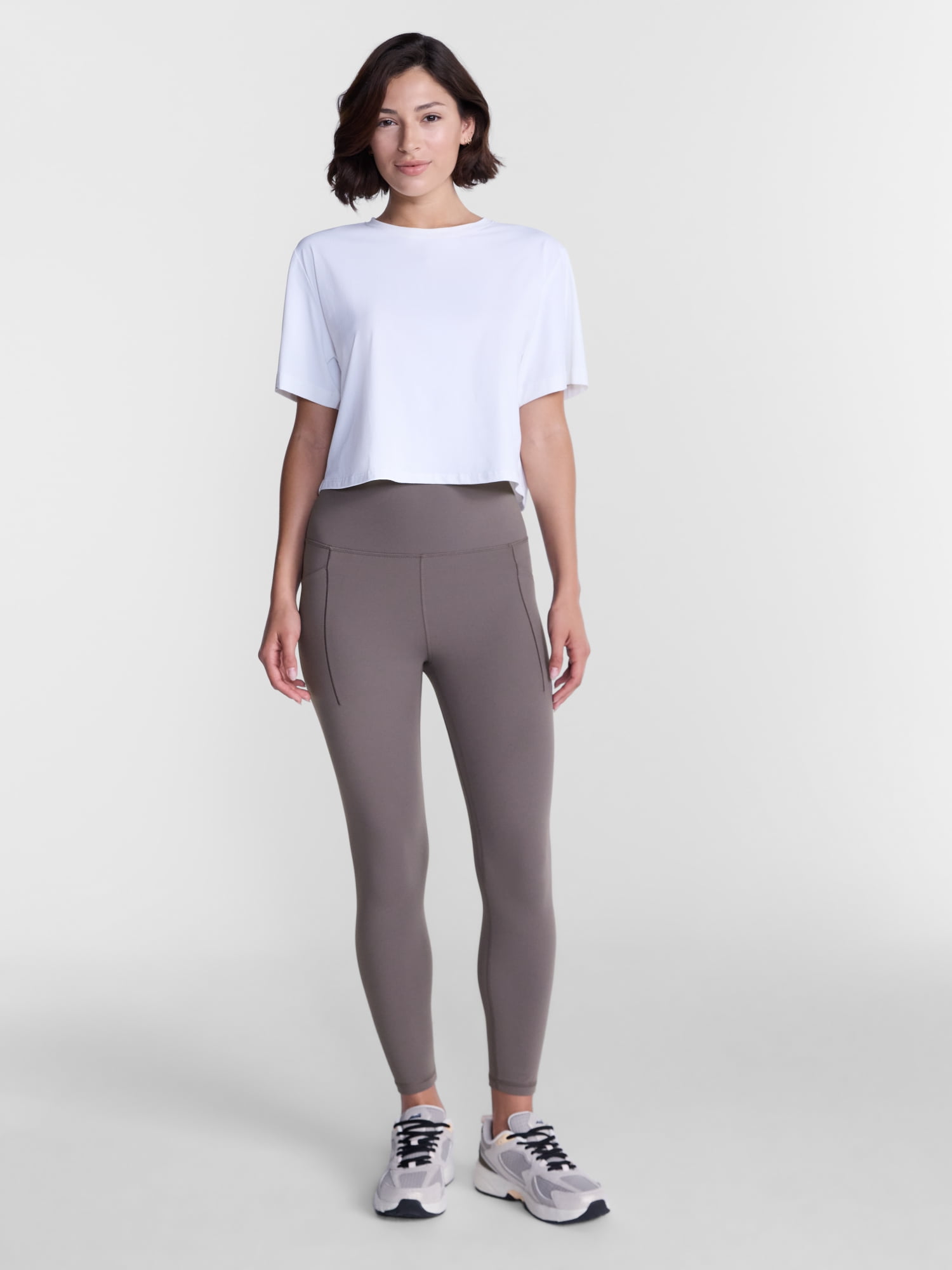 Avia Women's and Women's Plus SoftSculpt High Rise Leggings 27" with Pockets, Sizes XS-4X