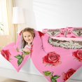 thumbnail image 5 of Feelyou Rustic Wolf Wildlife Bedding Comforter Set, Fashion Red Rose Floral Twin Comforter Sets, Teens Kids Boys Girls Reversible Bedding Set, Luxury Bedroom Decor, 2-Piece, 5 of 9