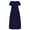 Blue, variant on asdoklhq Maternity Dress,Plus Size Women Casual O-Neck Summer Short Sleeve Solid Loose Pocket Long Dress