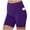 Purple, variant on Fnooota Womens Biker Shorts with Pockets, Stretch Summer High Waisted Running Athletic Yoga Shorts Dark Gray Size S-2XL