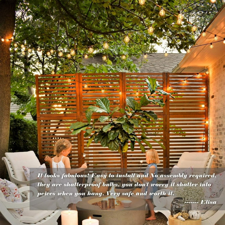 Outdoor String Lights 150ft G40 Led Patio Lights with 75pcs Bulbs