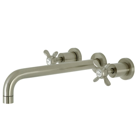 Kingston Brass KS8058BEX Essex Two-Handle Wall Mount Roman Tub Faucet, Brushed Nickel