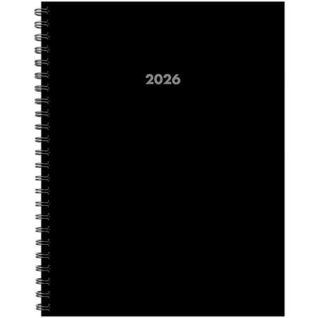 Basic Black 2026 8.5" x 11" Weekly Monthly Softcover Planner