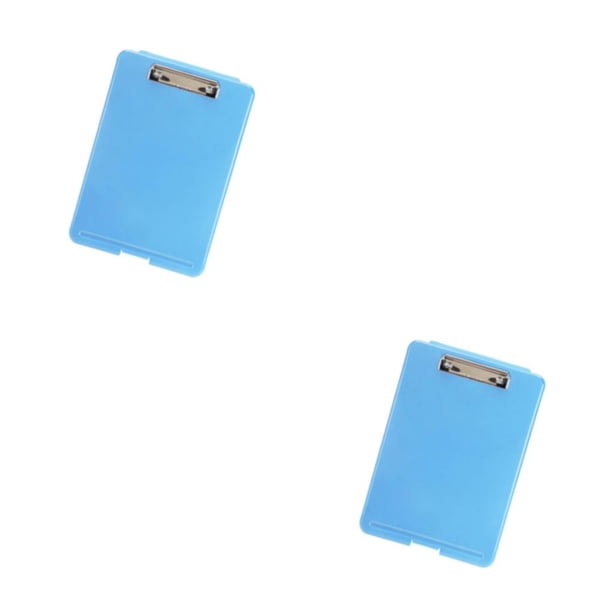 Vogacara Caja de archivo A4 compacta Carpeta de documentos conveniente Caja de bloc de notas Organizador Suministro Azul B 2piezas