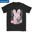 thumbnail image 2 of Camiseta de moda con conejito rosa para hombre y mujer, cuello redondo, 100 % algodón, camiseta de banda de rock punk de Sonic Youth, ropa recién llegada, 2 of 5