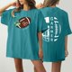 thumbnail image 2 of Tops Cortos para las Mujeres, Doble Cara Impreso Cuello Redondo Gota Hombro Camiseta, Top Estirable Casual, 2 of 5