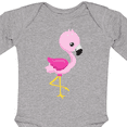 thumbnail image 4 of Inktastic Cute Flamingo, Baby Flamingo, Pink Flamingo, Bird Girls Long Sleeve Baby Bodysuit, 4 of 5