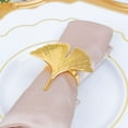 thumbnail image 6 of Efavormart 4 Pack | Gold Gingko Leaf Napkin Rings, Linen Napkin Holders - Metallic Ornate Design, 6 of 11
