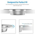 thumbnail image 3 of Kitchen Sink Strainer - Food Catcher for Sink Drains - Stainless Steel - 2 Pack - 4.5 Inch Diameter, 3 of 7