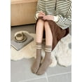 thumbnail image 6 of Women's Retro Wool Crew Socks, Cute Striped Boot Socks, 6 of 7