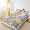 thumbnail image 4 of Feelyou Cherry Blossoms Bed Sheets, Cartoon Flower Floral King Sheets, 4pcs, 4 of 7