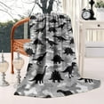 thumbnail image 2 of Gray Dinosaurs Camouflage Pattern Blanket,Comfortable Soft Flannel Throw Blanket,All Season,Warm Lightweight Blankets for Sofa Bed Couch Living Room Chair,50"x60", 2 of 4