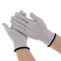 One Size Conductive Silver Fiber Electrode Gloves Pads Electrotherapy Massage Gloves