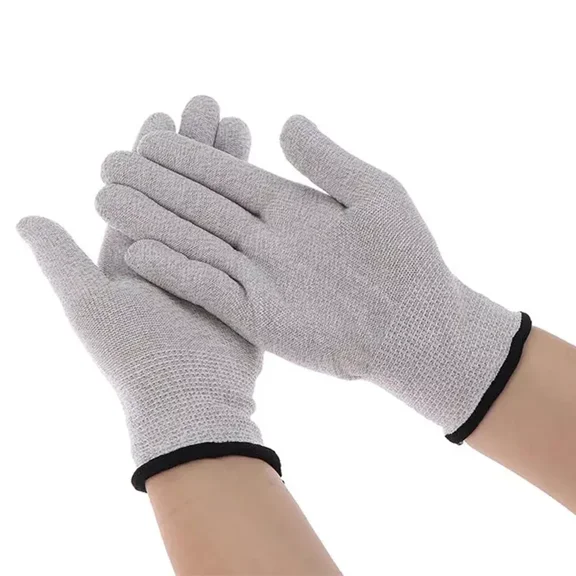 One Size Conductive Silver Fiber Electrode Gloves Pads Electrotherapy Massage Gloves