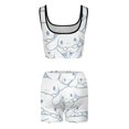 thumbnail image 3 of Cinnamoroll Workout Outfits Sets for Women 2 Piece Crop Tank High Waist Shorts Yoga Outfits, 3 of 7