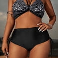 thumbnail image 3 of BeautyIn Womens Plus Size Swim Shorts Lace Up High Waisted Bikini Bottoms, 3 of 6