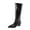 Black, variant on Busydd Womens Boots Knee High Casual Solid Color Pointed Toe Tall Boots for Women Comfy Chunky Heel Knee High Boots for Women 5.5