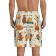 thumbnail image 3 of Easygdp Autumn In The Forest Men's Short Pajama Pants, Sleep Shorts, Household Pants, Casual Pants with Pockets - Large, 3 of 9