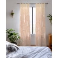 thumbnail image 3 of Orange Ombre Sheer Curtains 84 Inch Length 2 Panels Set for Living Room/Bedroom, Farmhouse Stripes Modern Abstract Art Kitchen Curtains Grommet Semi-Sheer Curtains Drapes Window Treatments 42"x84"x2, 3 of 7