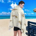 thumbnail image 5 of Dreamtimes Beach Towels Flower Bee Camping Towels Animal Sand Free Beach Towel, 30"x60" Large Beach Towels Quick Dry Bath Travel Towels Pool Yoga Beach Mat for Men Women, 5 of 7