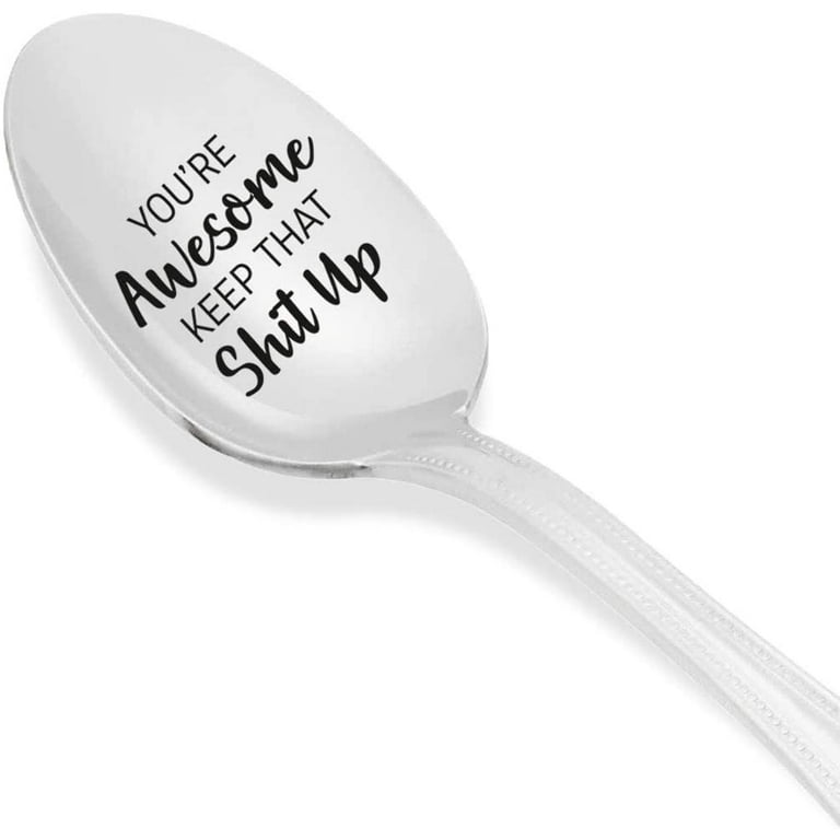 Stainless Steel Engraved Spoons, Teaspoons, Valentine's Day Gifts