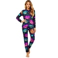 thumbnail image 2 of Halloween Pajamas, Halloween Matching Family Pajamas Neon Pumpkin Print Long Sleeve 2Pcs Pj Set Soft Sleepwear Nightwear Loungewear Holiday Party Costume Fun Festive Bright Spooky Season for Family, 2 of 6