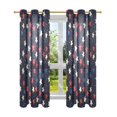 thumbnail image 7 of Yayeee Window Curtains Light Filtering 63"x42" Grommet Panel Pair Home Living Room Decor, Red Starry Pattern, 7 of 7