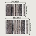 thumbnail image 7 of Unique Bargains Striped Bathroom Mat Soft Non-Slip Quick Dry Bath Rugs Brown 16" x 24", 7 of 7