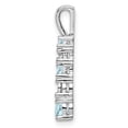 thumbnail image 2 of Sterling Silver Rhodium-plated Aquamarine & Diamond Pendant Q-QP3117AQ, 2 of 4
