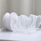 thumbnail image 1 of Zhuge Cinta de organza de seda con borde perlado de 40 mm de ancho, material de encaje, cinta para adorno de cabello, tela de costura (blanco perla, largo 4,5 m), 1 of 5