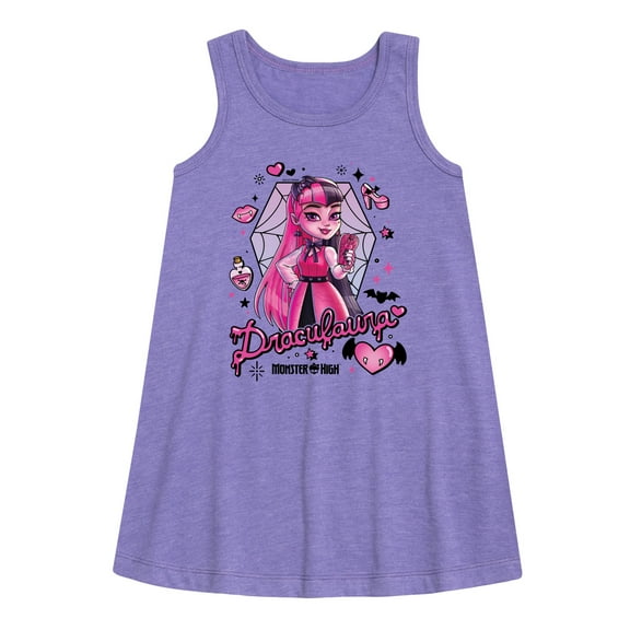 Monster High - Draculara - Toddler and Youth Girls A-line Dress