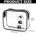 thumbnail image 5 of 3-Pack Toiletry, Transparent, 1 Liter Bag Airplane Carry-On, PVC Cosmetic Bag, Travel Airport Approved Bag, 5 of 5
