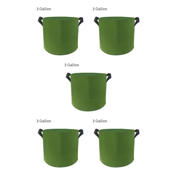 Injueey Bolsas para cultivo de plantas de jardín de 1/2/3/5/7 galones, maceta para flores y verduras, maceta para jardín de patatas, bolsa para cultivo Type6 NO6 Injueey CBP065834