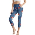 thumbnail image 2 of Zulora Women's High Waist Slim Capri Leggings with Side Pockets Stretchy Cropped Yoga Pants Soft Moisture Wicking Fabric for Fitness Running Jogging Pilates Dance Casual Daily Wear, 2 of 8