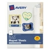 Avery Printable Inkjet Magnet Sheets 8 1/2 x 11 White 5/Pack 3270