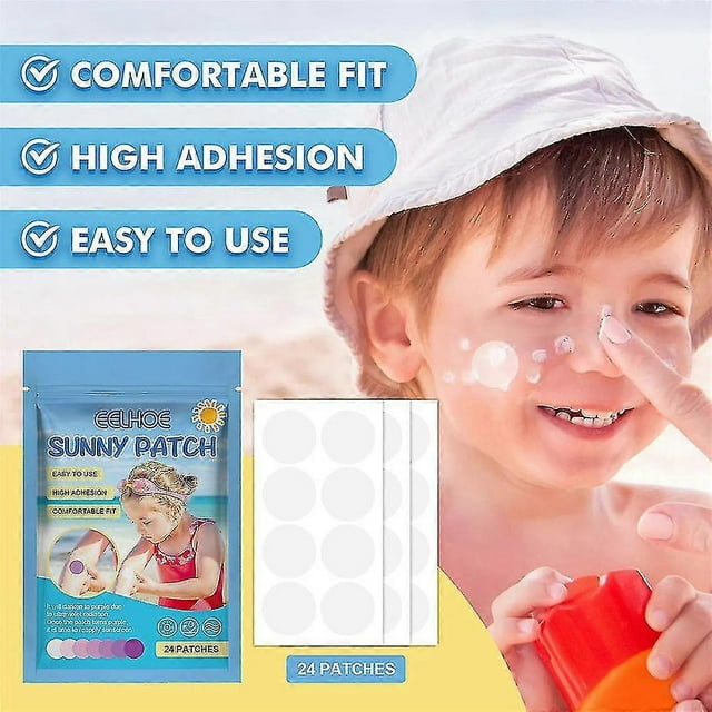24/48pcs Sunny Patch Uv Detecting Patches For Kids And Adults Natural