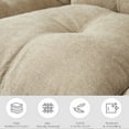 thumbnail image 6 of Hybiton Modern 3 Piece Sofa Set Linen Chai r& Loveseat & Sofa-Light Camel, 6 of 8