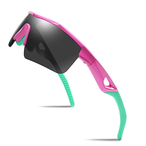 Lentes de Sol FEISEDY para Niños y Adolescentes Béisbol Polarizados B2454 Rosa/Gris