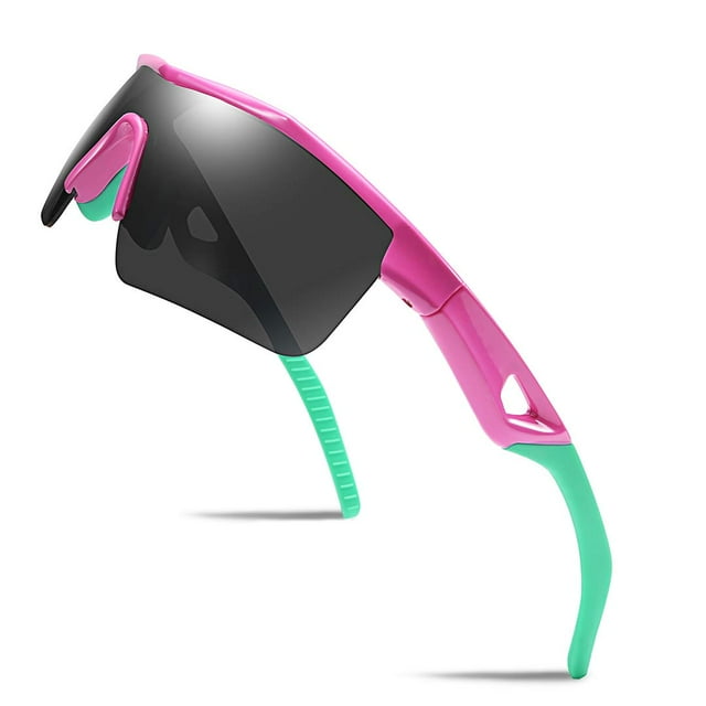 Lentes de Sol FEISEDY para Niños y Adolescentes Béisbol Polarizados B2454 Rosa/Gris