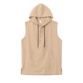 thumbnail image 6 of Noric Men's Sleeveless Hooded Tank Top Button Front Muscle Tee with Big Pocket Casual Gym Hoodie Vest for Summer, 6 of 7