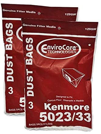 6 Kenmore 129SW 5023 5033 Type E 02050006000 609196 Canister Vacuum Bags 