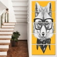 thumbnail image 1 of Funny Fox avec Lunettes Formelles - Art Animal Contemporain sur Toile, 1 of 3