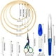 thumbnail image 3 of Kit de bordado para principiantes Mudder, 53 piezas, con aro de bambú, color azul, 3 of 6