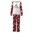 thumbnail image 5 of Odeerbi Christmas Pajamas for Family Holiday Long Sleeve Family Christmas Pajamas Matching Sets Baby Christmas Plaid Printed Blouse Tops + Pants Sleepwear Family Matching PJs Set Red, 5 of 5