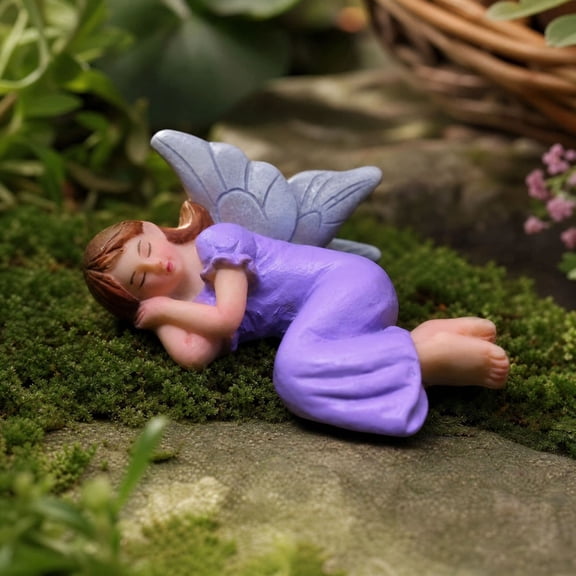 Garden Figurines Miniature Resin Fairies Statues Ornaments for Garden Terrarium Pot Yard Decor Indoor Outdoor Home Party Gift Fairy Garden Decor