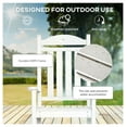 thumbnail image 4 of Outdoor Rocking Chairs 2-Piece Set, White HDPE Rocker with Armrests - Patio, Porch, Garden Relaxation - Weather Resistant & Classic Slatted Design, 4 of 9